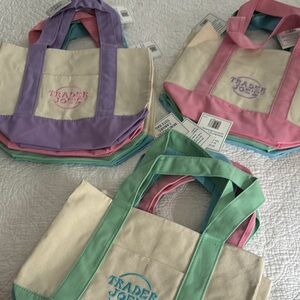 Canvas Tote Bag - Purple, Pink, Green and blue.